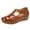 Brown, variant on JeashCHAT Closed Toe Sandals for Women Casual Summer Hollow Out Vintage Wedge Sandal Gladiator Outdoor Shoes Walking Sandals Gift for Your Wife Mom
