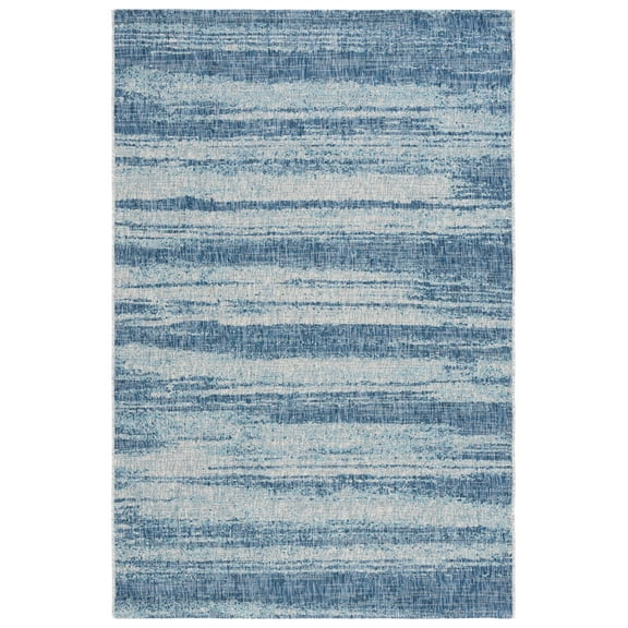 Safavieh Courtyard Jannah Abstract Indoor/Outdoor Area Rug, Gray/Blue, 5'3" x 7'7"