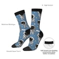 thumbnail image 2 of Yiaed Astronaut Print Great elasticity Crew Socks Sports socks for Men and Women, 2 of 5