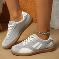 thumbnail image 5 of Sneakers for Women, Womens Sneakers, Womens Tennis Shoes, Women Classic Retro Gum Sole Fashion Sneakers Casual Tennis Skate Shoe Comfort Walking Footwear Anti Slip Trainers, Gray 5.5, 5 of 9