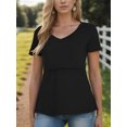 thumbnail image 5 of Women's Short Sleeve Maternity Nursing Tops Shirts for Breastfeeding, 5 of 5