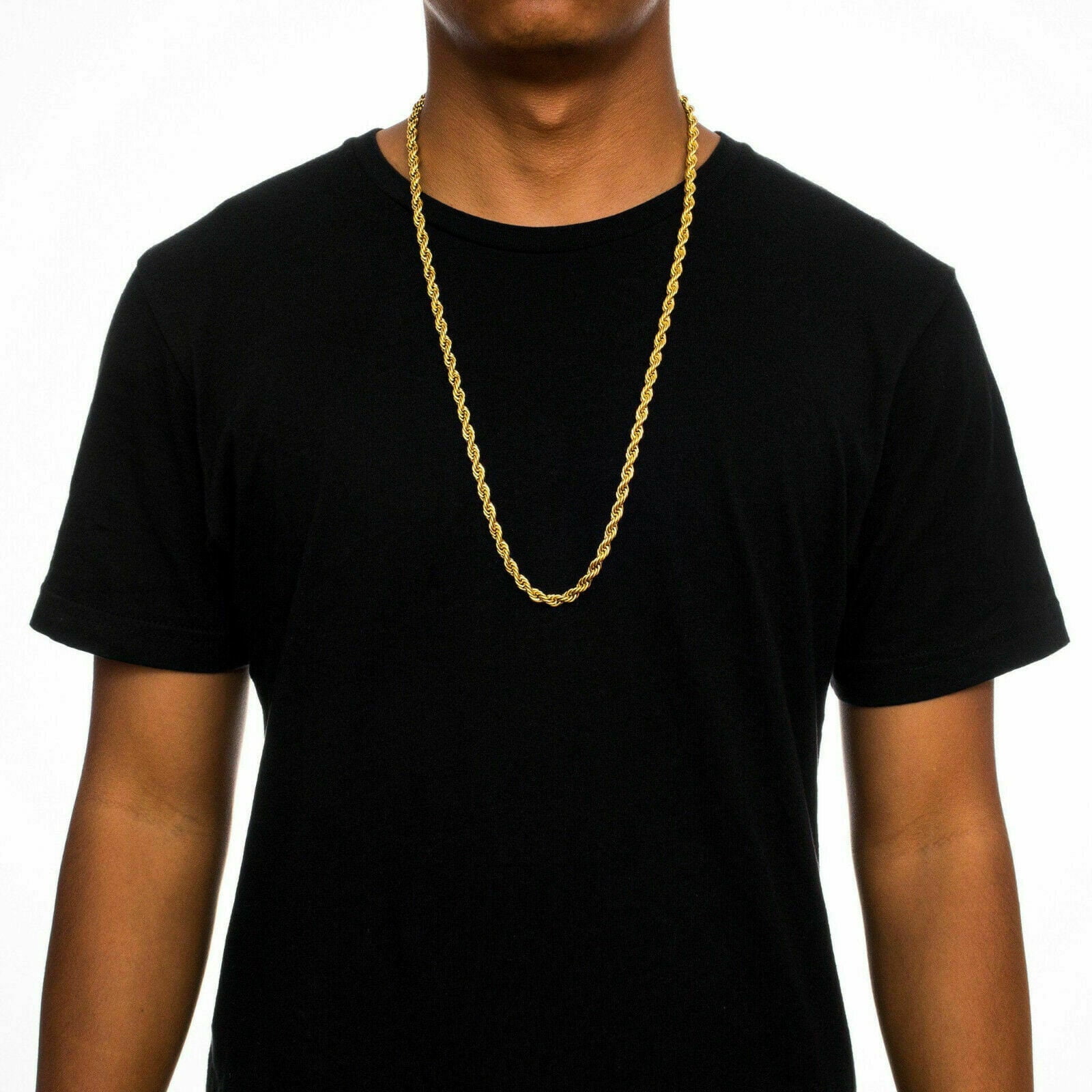 RM Rope Chain Necklace10K, Yellow Gold, Velvet Gift Pouch, 20"