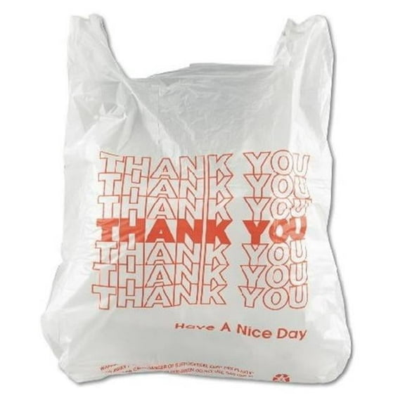 Inteplast Group  Thank You Bag 11.5 in. W x 6.5 in. G x 21 in. L