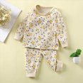 thumbnail image 2 of masbird Toddler Girls Boys Pajama Sets Cotton 2 Piece Long Sleeve Kids Sleepwear Infant Kids Girls Boys Cute Graphic Cotton Pajamas Set(Sky Blue,7-8 Y), 2 of 6