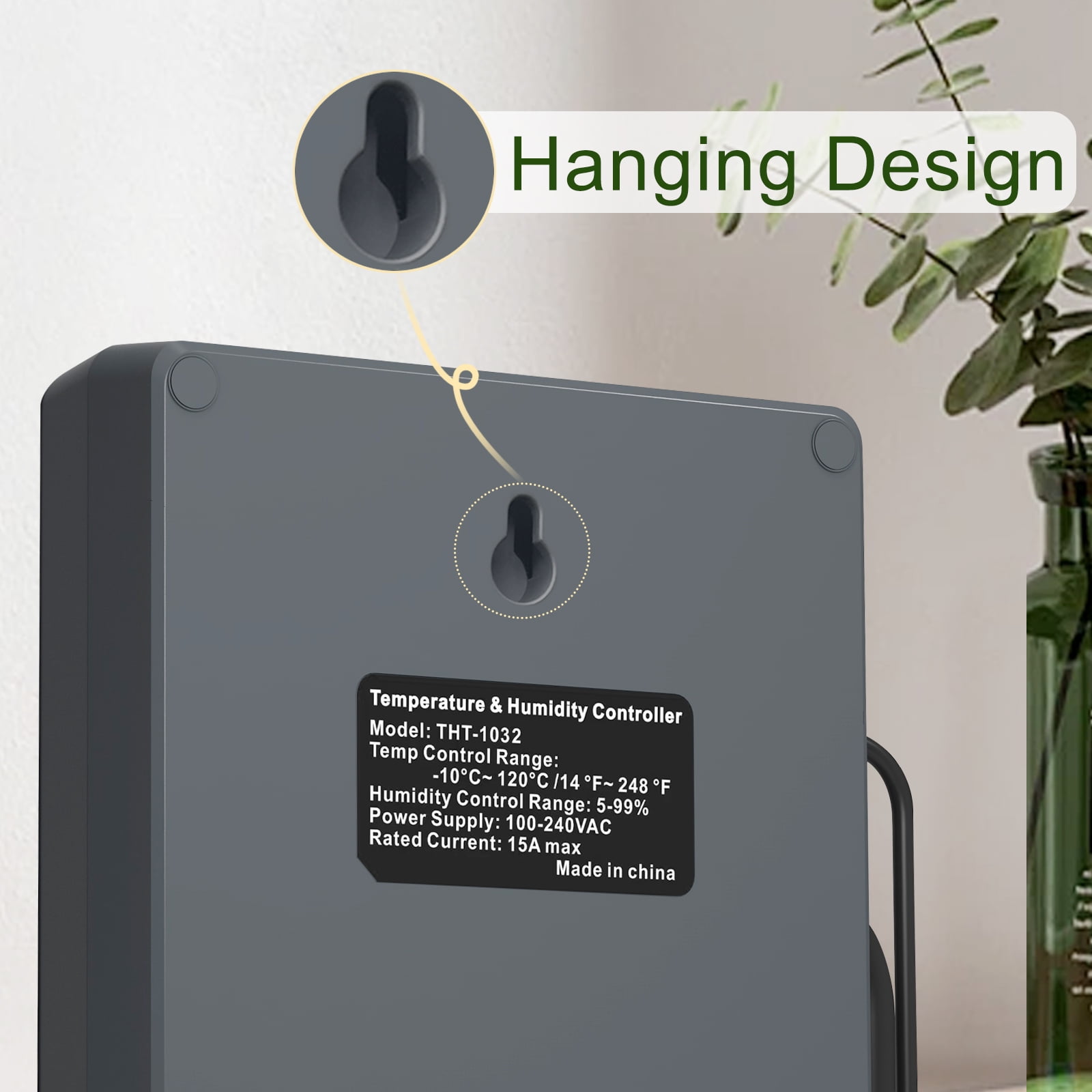 SENSTREE 10A Dual Probe Temperature & Humidity Controller, Independent Sensors for Precise Temperature and Humidity Control, Compatible with Humidifiers, Dehumidifiers, Heating & Cooling Systems