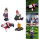 thumbnail image 2 of Gnomos de jardín en Miniatura Juego de 4 Figuras de Gnomos para Jardines de Hadas Gnomos Pequeño Adorno para Exteriores Micro Decoración,11 Feliz Sencillez, 2 of 5