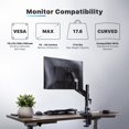 thumbnail image 7 of Single Extended Gas Spring Monitor Arm Desk Stand, Fully Articulating and Height Adjustable, 7 of 7