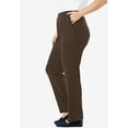 thumbnail image 3 of Woman Within Plus Size 7-Day Knit Straight Leg Pant Stretch Elastic Waist (Petite & Tall Available), 3 of 6