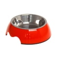 thumbnail image 1 of Laklulu Cuenco para mascotas, cuenco para perros, cuenco para gatos, cuenco individual antideslizante de acero inoxidable de doble uso, cuenco para comida, 1 of 5