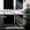thumbnail image 5 of Lux Decor Collection Blackout Curtains for Bedroom, Set of 2 Curtains for Living Room, Thermal Insulated Blackout Curtains - 42"x84" - Navy Blue, 5 of 11