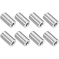 thumbnail image 1 of 8 Pcs Entretoises en Acier Inoxydable 304 9/16 Pouces OD x 1/4 Pouces ID x 1 Pouces Longueur (14x6x25mm) Vis Support de Bague Finition Simple Non Filetée Entretoises Rondes en Métal pour Vis M3 Boulons et Tringles, Argent, 1 of 6