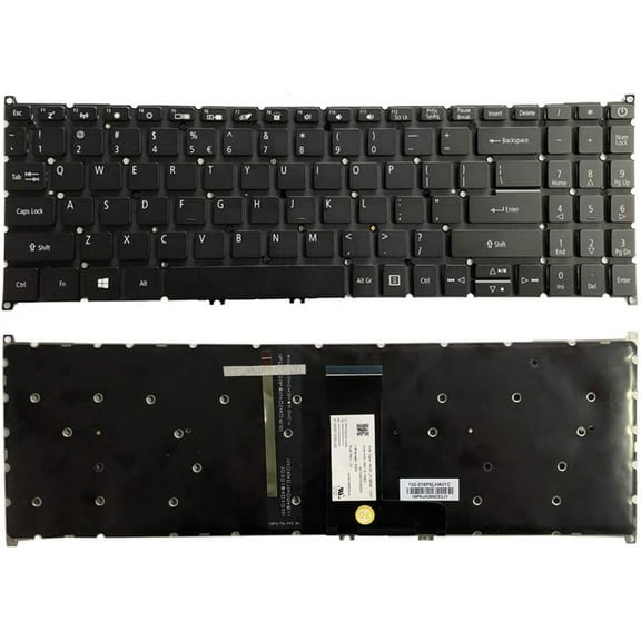 New US Black English Backlit Laptop Keyboard (Without palmrest) for Acer Aspire 5 A515-54 A515-54-36HG A515-54-513C A515-54-5615 N18Q13 Light Backlight