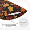 thumbnail image 3 of Goofa Autumn Maple Leaves A Print Plush Throw Pillow Case, Soft Velvet with Hidden Zipper, Decorative Cushion Cover for Sofa, Bed, Car, and Home Décor-14"x20", 3 of 6