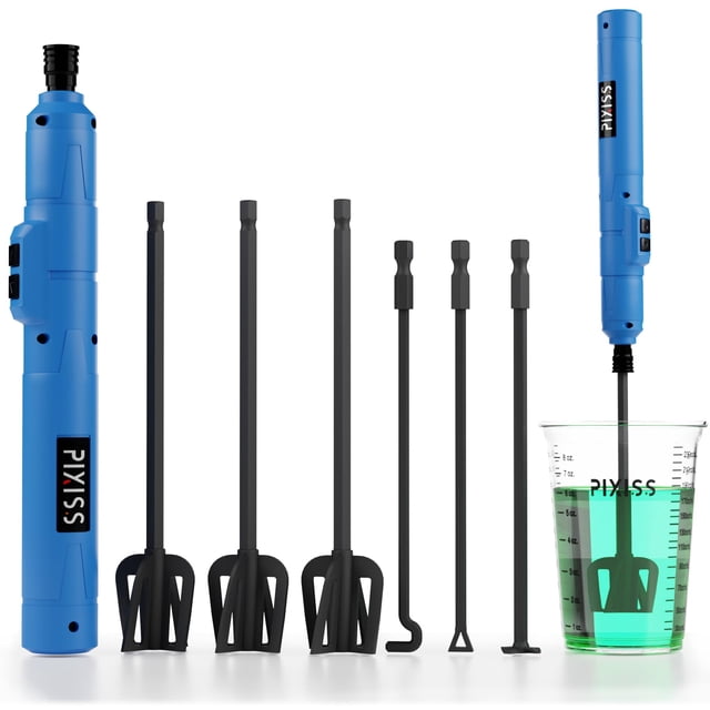 Mezclador de Resina Recargable de Mano Pixiss con 6 Paletas