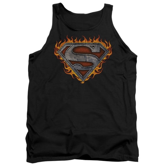 Superman - Iron Fire Shield - Tank Top - Large