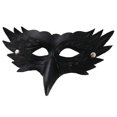thumbnail image 4 of Máscara de Máscara de águila Máscara de graduación Novedad Máscara de media cara Cosplay para club Halloween Juego de rol Cumpleaños Boda Negro, 4 of 8
