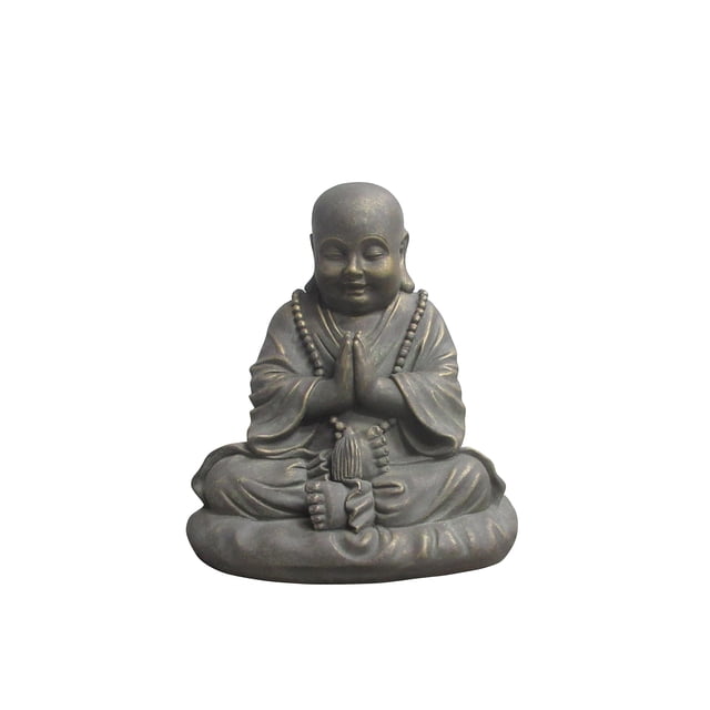 Estatuine Hi-Line Gift Ltd. Buda rezando, tamaño pequeño, poliresina