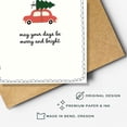 thumbnail image 3 of Tarjeta de felicitación Podagree vintage de Navidad, auto rojo 13 x 21 cm, 3 of 9