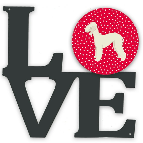 Bedlington Terrier Love Metal Wall Artwork LOVE