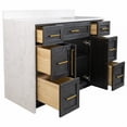 thumbnail image 3 of Palisade 48" Bathroom Vanity with Dark Oak Cabinet and Engineered Marble Top, 3 of 5