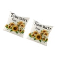 thumbnail image 3 of LINEL 18 in x 18 in Farmhouse Farm Sweet Farm Sunflower Decorative Pillow Cases Set of 2, Removable Cover, 3 of 5