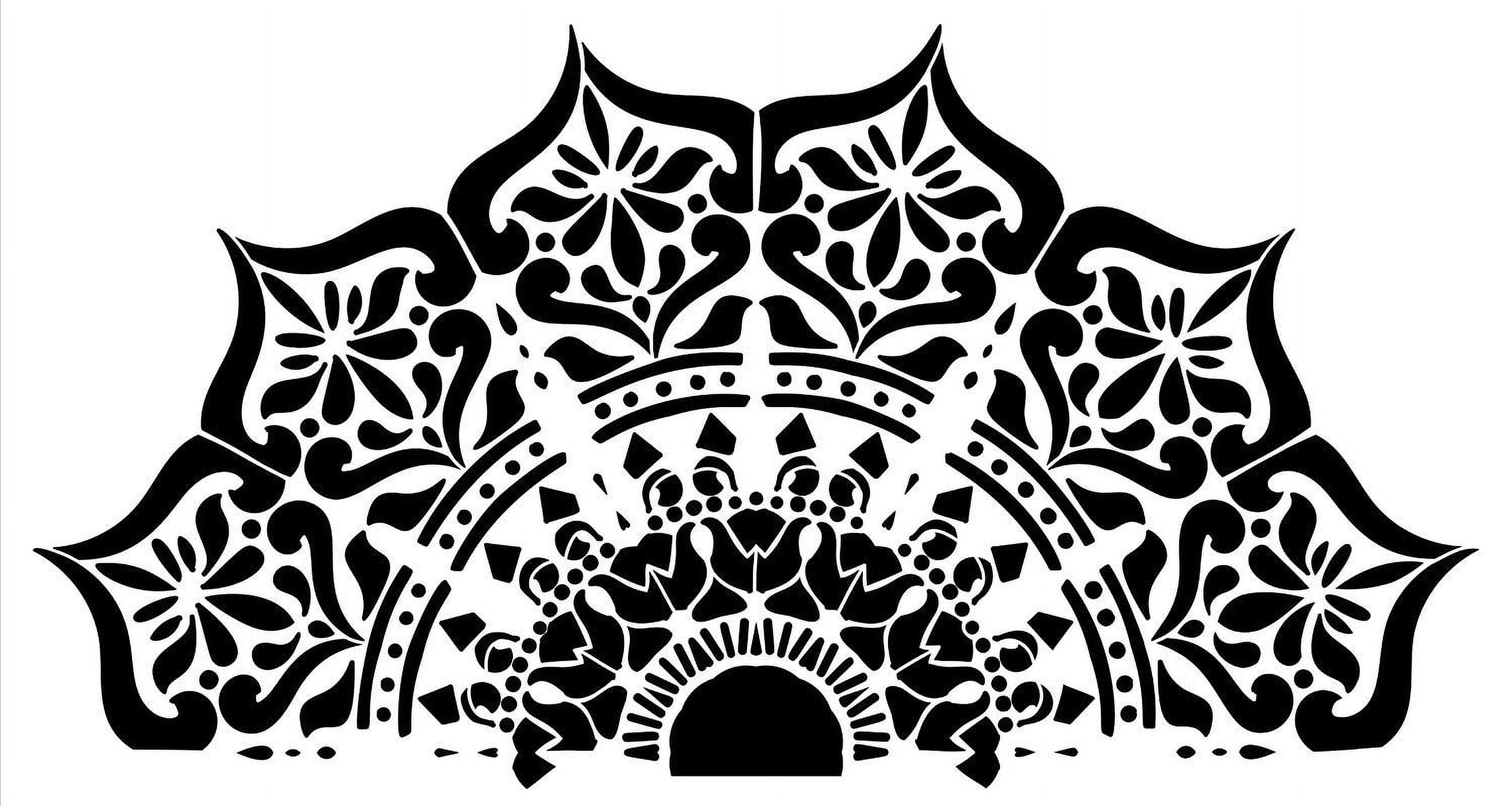 MANALI MANDALA STENCIL Indian Boho Reusable Wall Stencil by