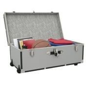 Seward Trunk 30 in Trunk with Wheels and Lock Wood Construction, Gray