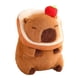 thumbnail image 3 of Carpincho de peluche de juguete, lindo de peluche, suave, cómodo, realista, muñeco de de felpa para adultos, familia, niños y niñas pan marrón oscuro, 3 of 8