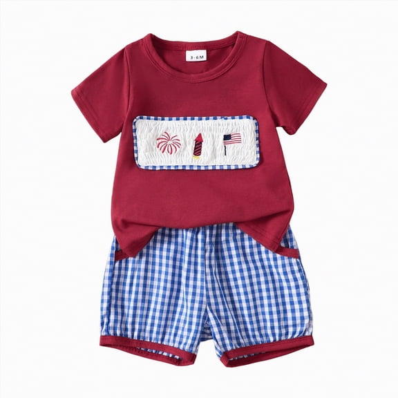 Boys Clothes Baby Boy Kids Summer Cotton Round Neck Printed Short Sleeve Training 1t 2t 3t 4t 5t 6t Shorts Outfits Suit Set T-shirt with Elastic Waist Outfit Two Pieces
