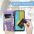thumbnail image 5 of for Samsung Galaxy S23 Ultra (Not S23) Wallet Case for Women, Shiny Butterfly Flower PU Leather Cover with Card Slot Holder Flip Phone Case for Samsung Galaxy S23 Ultra Rhinestone Purple, 5 of 9