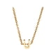thumbnail image 1 of Un collar de oro con las iniciales de un nombre femenino de moda es un regalo para adolescentes femeninas, 1 of 5