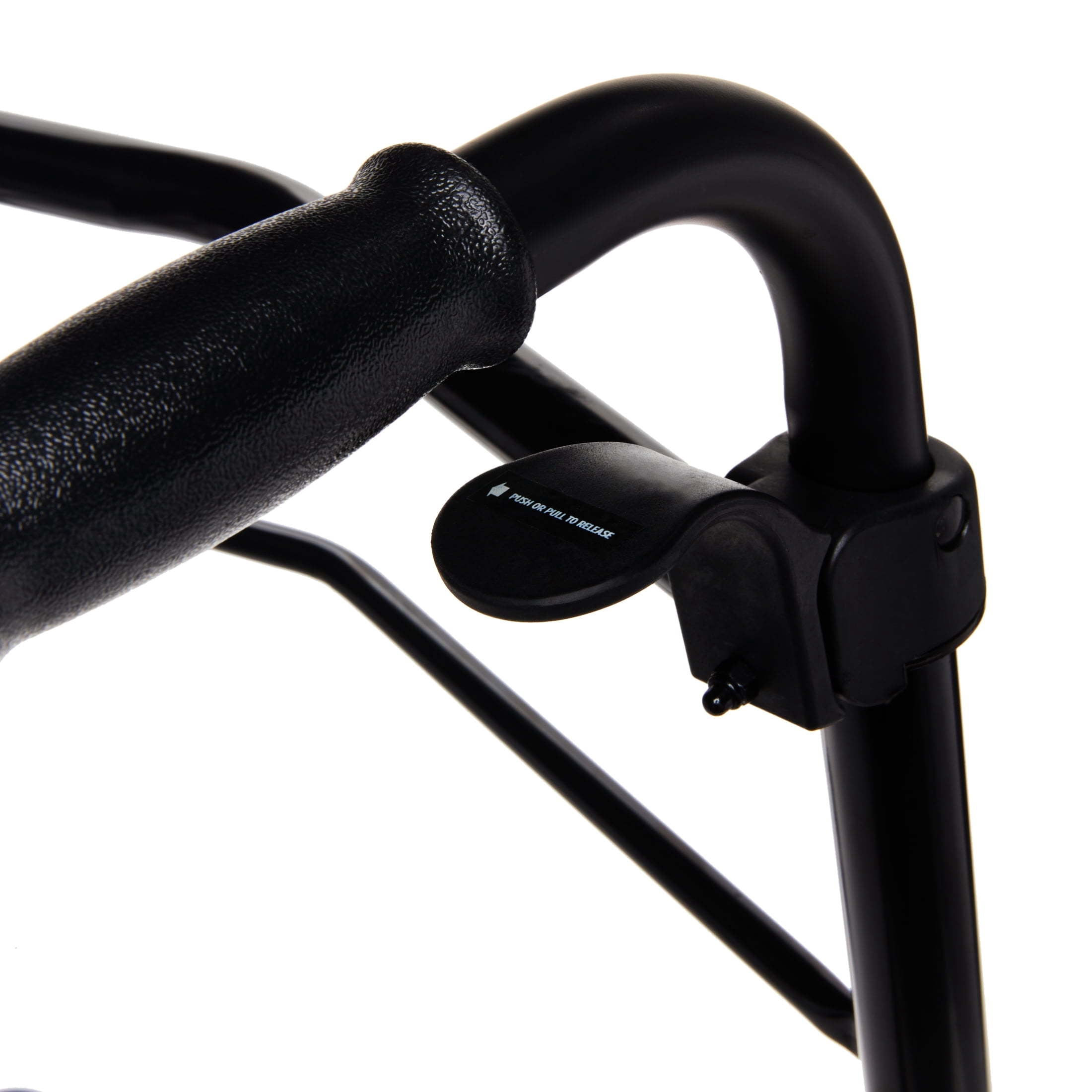Equate Folding Walker with 5-in Wheels, Black, 350 lb Weight Capacity