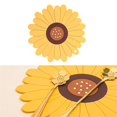 thumbnail image 3 of Wosthever Posavasos de corcho Salvamanteles de girasol Copa de PVC / Soporte para maceta Posavasos colgantes Almohadilla aislante Evitar marcas quemadas Mostrada Numero 3 Wosthever HA027528-03, 3 of 6