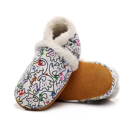 

baby girls soft plush snow boots warm cotton first walkers shoes