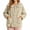 Beige#bed jackets for women fleece, variant on Cotton Bed Jacket Women Winter Cozy Plush Fleece Pajama Tops with Lace Peter Pan Collar Button Down Long Sleeve Lounge Coat with Pockets Pink,L
