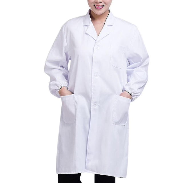 White Lab Coat Doctor Hospital Scientist School Fancy Dress Costume For Students