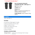 thumbnail image 2 of Rear Air Suspension Spring Set - Compatible with 2005 - 2009 Saab 9-7x 2006 2007 2008, 2 of 2