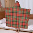 thumbnail image 5 of Red Green Checkerboard Checkered Pattern Hooded Bath Towel，60"x35" for Ages 3 To 12 Kids, Quick Dry Lightweight Soft Microfiber Hood Beach Towel Cover Up for Kids, 5 of 7