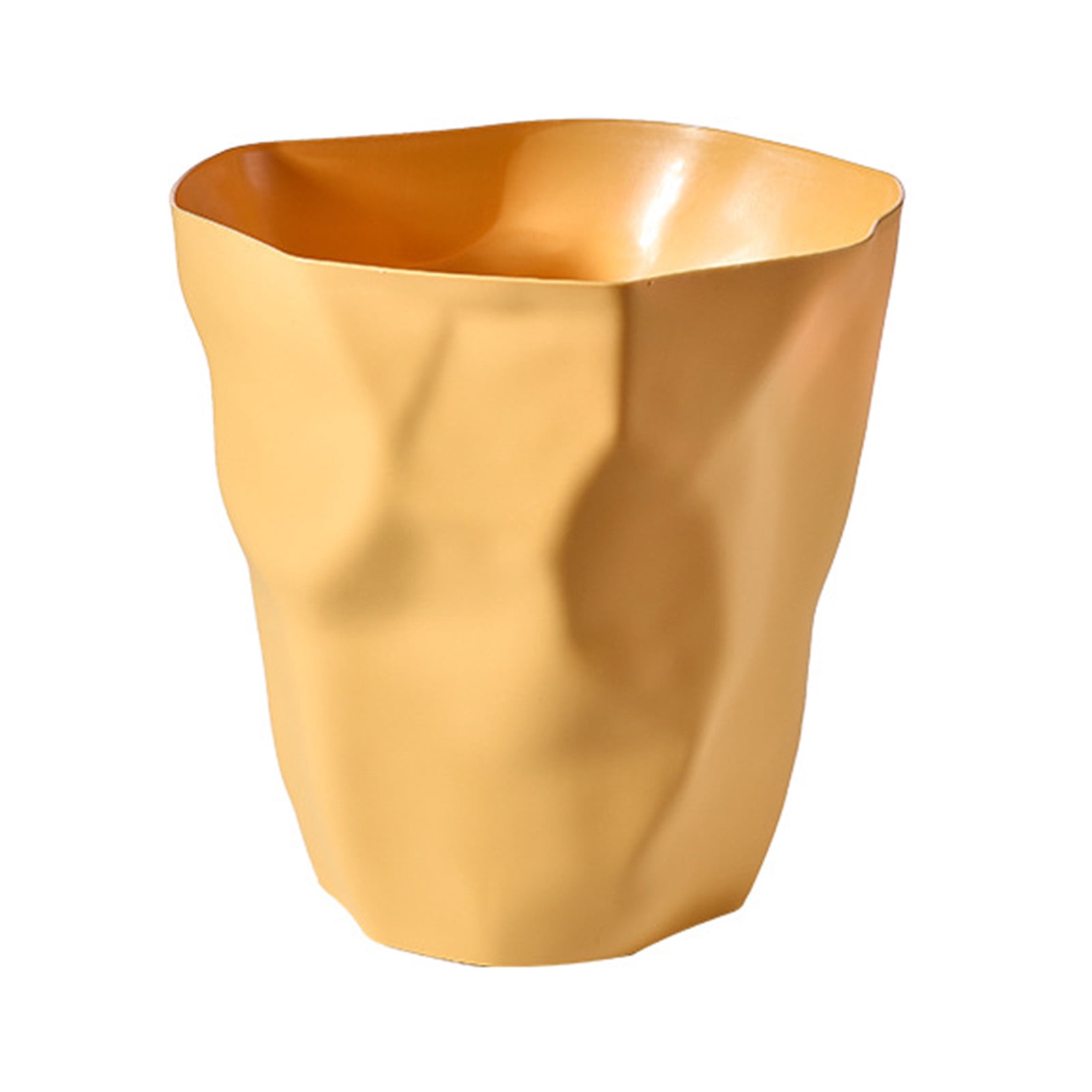 Poubelle Design En Plastique Blanc – Forme Irrégulière, Ouverte, Pour Salle De Bain, Cuisine