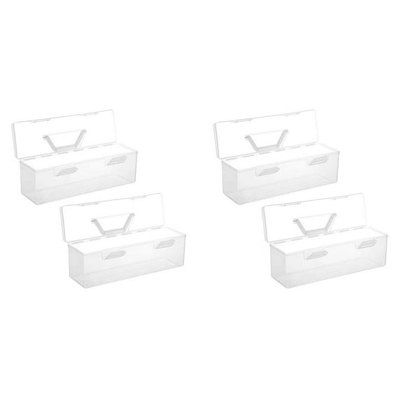 4Pcs Paint Storage Box Craft Storage Box Handle,30 Bottle Capacity Paint Storage Box for 2 Fluid Ounces Acrylic Paint