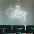 thumbnail image 3 of Craftnamesign Joy Holy Night Neon LED Sign Wall Art For Christmas Decorations, 3 of 5