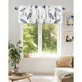 thumbnail image 2 of Blue Watercolor Seabirds Kitchen Valances for Windows Tropical Beach Animal Valance Curtains&nbsp; for Kitchen /Living Room/Bedroom/ Bathroom Decor, 42"x12 " ,Rod Pocket 1 Panel, White, 2 of 7