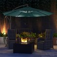 thumbnail image 2 of Outsunny Cantilever Patio Offset Umbrella w/ Solar Lights, Base, Green, 2 of 10