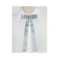 thumbnail image 5 of INSPIRE CHIC Women's Long Self Tied Bowtie Solid Color Adjustable Neck Elegant Bow Tie Gray One Size, 5 of 5