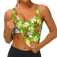 thumbnail image 4 of Haiem St. Patrick's Day3 Pattern Womens Sports Bra - U Neck Padded Low Impact Yoga Bra Workout Crop Top Gym Moisture-Wicking Workout Vest -, 4 of 9