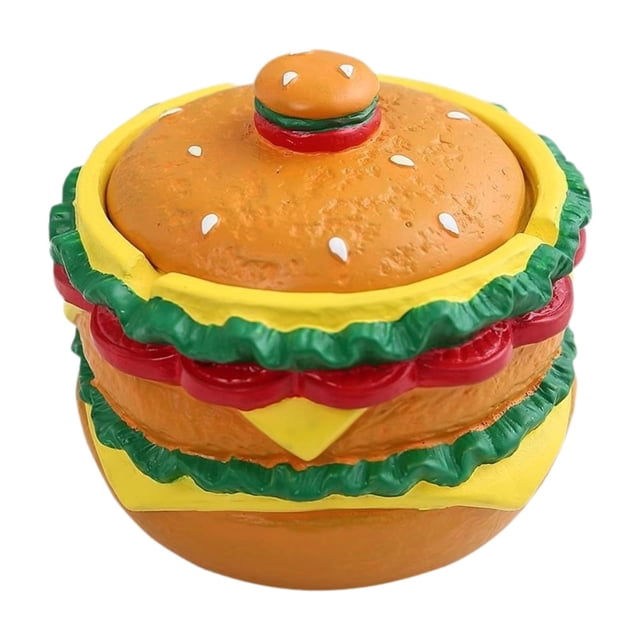 Cenicero Con Forma De Hamburguesa, Ideal Para Decorar El Hogar, El Dormitorio, El Escritorio, Etc.