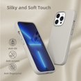 thumbnail image 6 of Compatible with iPhone 13 Pro Max Case for Women, [Drop Protection] [Anti-Fingerprint] [Anti-Scratch] Shockproof Soft-Touch Silicone Phone Case for iPhone 13 Pro Max 6.7", Stone, 6 of 12