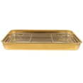 thumbnail image 3 of BALAHAPY Rectangular Oven Baking Tray Golden 1Set 10.2x7.9In, 3 of 6