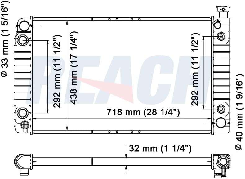 REACH 41-622 Radiator for GM Truck 88-94/SURBURBAN 92-93, Automotive Radiator Replacement Part