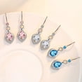 thumbnail image 5 of Silver Drop Earrings For Women Girl, Dangle Earrings With Cubic Zirconia Gift, 5 of 5